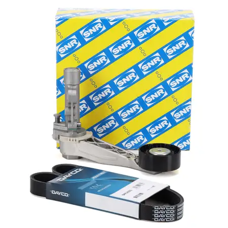 DAYCO Keilrippenriemen + SNR Riemenspanner f&uuml;r CITROEN DS MINI PEUGEOT 1.4 1.6 Turbo