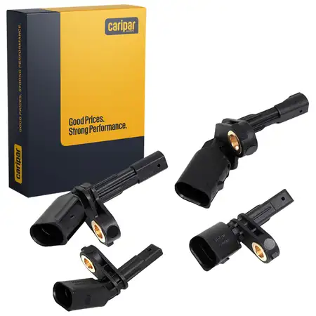 4x CARIPAR ABS Sensor Raddrehzahl f&uuml;r VW Golf 5 6 Passat Tiguan Touran 8P vorne + hinten