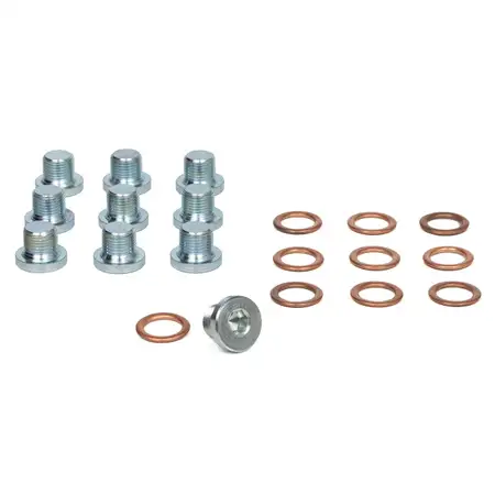 10x CARIPAR &Ouml;lablassschraube + Dichtring f&uuml;r FORD Focus 2 C-Max Galaxy S-Max 2.0 TDCi