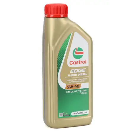 1L 1 Liter CASTROL EDGE TURBO DIESEL 5W-40 Motor&ouml;l f&uuml;r MB 226.5 229.31/51 VW 505.00/.01