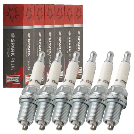 6x CHAMPION OE136/T10 RC8PYP Z&uuml;ndkerze f&uuml;r AUDI A4 2.7 S4 RS4 B5 A6 C5 2.7