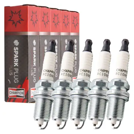 5x CHAMPION OE198/T10 RC10MCC Z&uuml;ndkerze f&uuml;r VW Golf 4 2.3 V5/4motion 150 PS