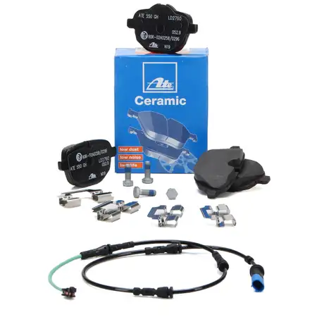 ATE Ceramic Bremsbel&auml;ge + Warnsensor f&uuml;r BMW 5er G30 G31 7er G11 ohne Sportpaket hinten