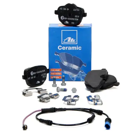 ATE Ceramic Bremsbel&auml;ge + Warnsensor f&uuml;r BMW 5er G30 G31 6er GT G32 ohne Sportpaket hinten