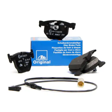 ATE Original Bremsbel&auml;ge + Warnkontaktsensor f&uuml;r BMW 5er Touring 520-530i 520-530d hinten