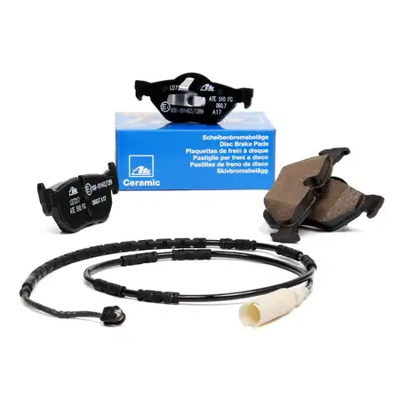 ATE Ceramic Bremsbel&auml;ge + Warnkontaktsensor f&uuml;r BMW 1er E81-88 3er E90-93 03.2010 hinten