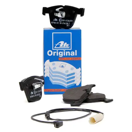 ATE Original Bremsbel&auml;ge + Warnkontaktsensor f&uuml;r BMW 5er E61 Touring 545i 550i 535d hinten