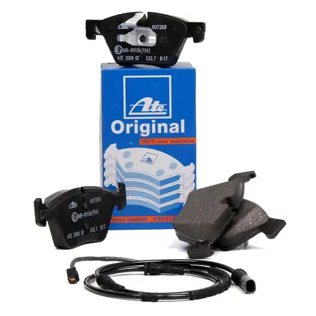 ATE Original Bremsbel&auml;ge + Warnkontaktsensor f&uuml;r BMW 5er F10 F11 520i 523i 518d 520d vorne