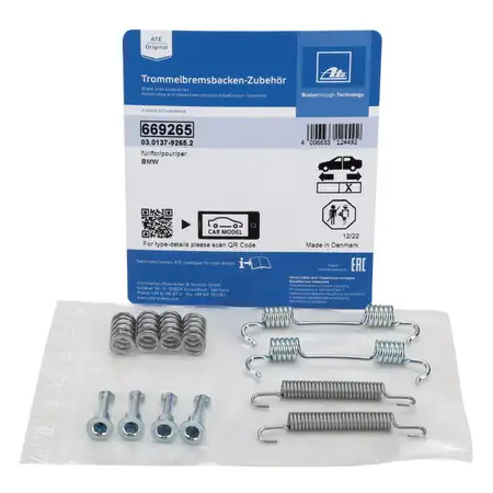 ATE 03.0137-9265.2 Zubeh&ouml;rsatz Bremsbacken f&uuml;r BMW 1er E81 E87 F20 F21 3er E46 E90 F30 4er