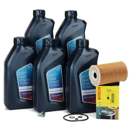 5L ORIGINAL 5W30 LL-04 Motor&ouml;l + BOSCH &Ouml;lfilter f&uuml;r BMW 3er E36 E46 5er M40 M42 M43 M44