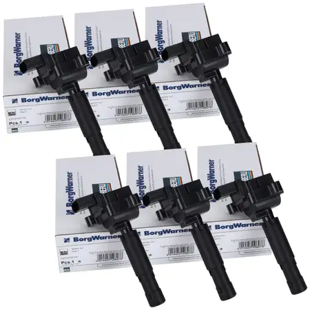 6x BERU ZS077 Z&uuml;ndspule + Kerzenstecker f&uuml;r MERCEDES CL203 C230 C32AMG C320 C350 M112 M272