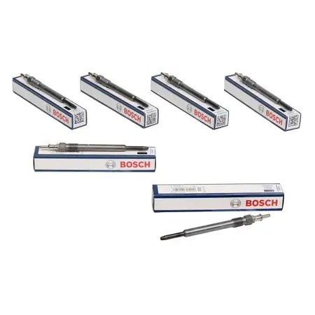 6x BOSCH GLP008 0250202142 Glow Plug for MERCEDES W211 W220 OM613 OM647 OM648
