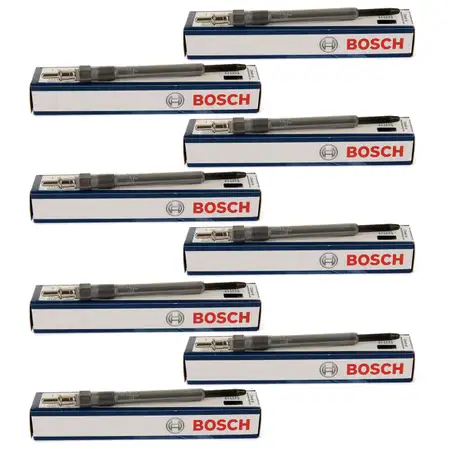 8x BOSCH GLP008 0250202142 Gl&uuml;hkerze f&uuml;r MERCEDES W211 W463 W163 W220 OM628 0011594801
