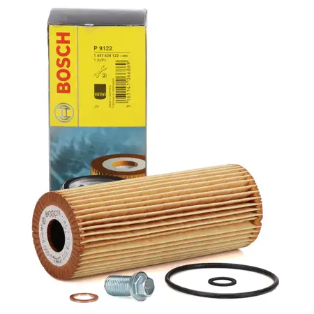 BOSCH 1457429122 &Ouml;lfilter + Schraube f&uuml;r MERCEDES W202 W203 W124 W210 W140 M104 M111