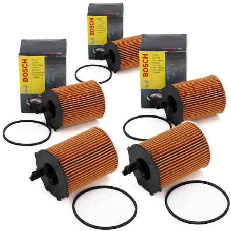 5x BOSCH 1457429238 &Ouml;lfilter f&uuml;r CITROEN FIAT FORD MAZDA MINI OPEL PEUGEOT VOLVO 1.4-1.6 D