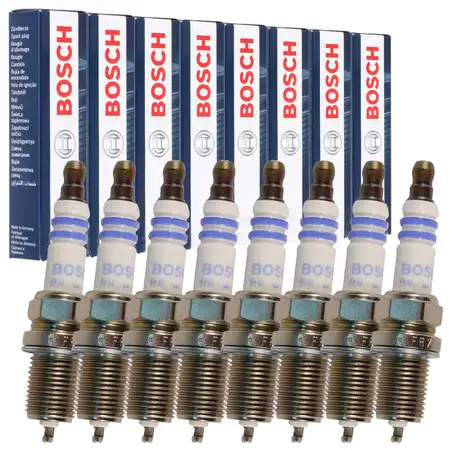 8x BOSCH FR7KPP33U+ 0242236544 Z&uuml;ndkerze f&uuml;r LAND ROVER Range Rover Sport L320 V8