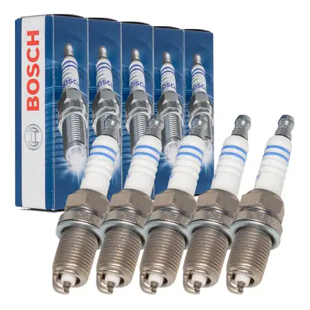 5x BOSCH 0242240593 FR6DC+ Z&uuml;ndkerze f&uuml;r AUDI 90 Coupe B3 2.0 20V VW T4 2.5 ab 05.1999