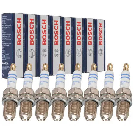 8x BOSCH 0242235715 FGR7KQE0 Z&uuml;ndkerze f&uuml;r AUDI S4 B6 B7 S5 8T3 A6 C5 C6 A8 3.7 4.2