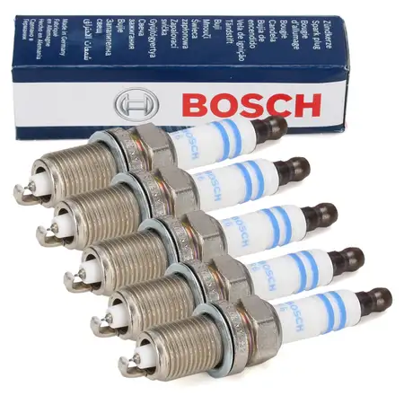 5x BOSCH 0242240654 FR6LI332S Spark Plug for VW Golf 4, Bora, Jetta 3, Passat B5, V5, VR5