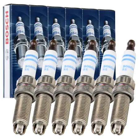 6x BOSCH 0242140560 ZGR6STE2W Z&uuml;ndkerze f&uuml;r BMW 3er 5er E60/61 F10/11 6er E63/64 N53