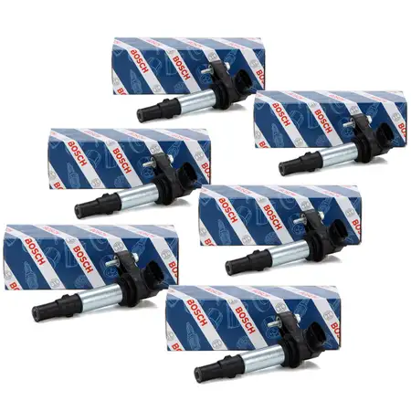 6x BOSCH 0221604112 Z&uuml;ndspule f&uuml;r OPEL Signum Vectra C SAAB 9-3 2.8 V6 Turbo OPC 230-280