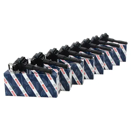 8x BOSCH 0221504029 Z&uuml;ndspule f&uuml;r BMW 5er E39 7er E38 8er E31 Z8 E52 M62 S62 12137599219