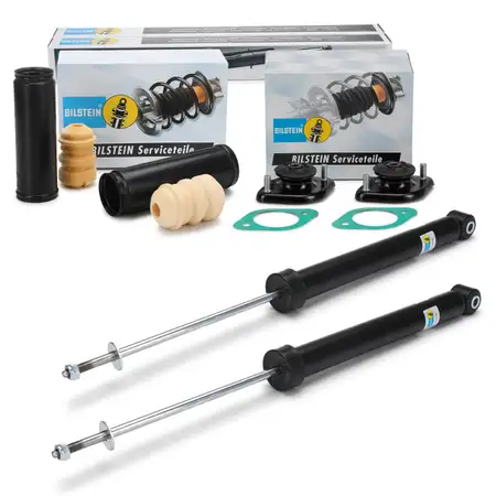 2x BILSTEIN B4 shock absorbers + dust covers + strut bearings for BMW 3 Series Compact + Touring (rear)