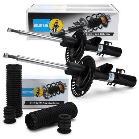 2x BILSTEIN B4 22-140098 shock absorbers + B1 11-268253 dust covers for the front of the VW T5