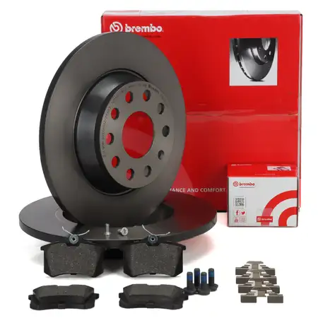 BREMBO Bremsscheiben + Bel&auml;ge f&uuml;r SEAT Altea/XL Toledo 3 PR-1KZ/1KJ hinten
