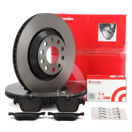 BREMBO Bremsscheiben + Bel&auml;ge f&uuml;r VW Golf 8 GTI/R AUDI S3 8Y CUPRA Leon Formentor hinten