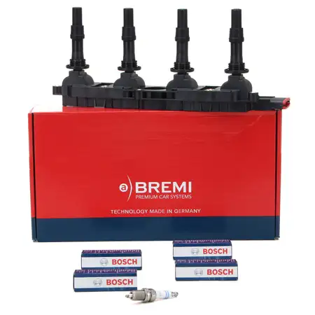 BREMI Z&uuml;ndmodul + 4x BOSCH Z&uuml;ndkerze f&uuml;r OPEL Astra H Signum Vectra C 1.8/16V