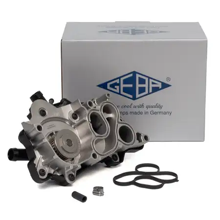 GEBA Wasserpumpe + Thermostat f&uuml;r VW Golf 7 8 Passat Polo Tiguan 1.0-1.4 TSI 04E121600CS