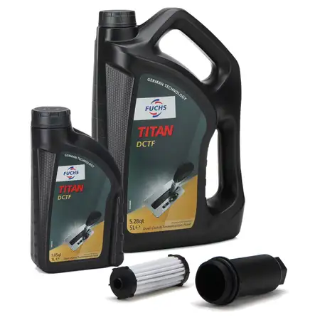 Hydraulikfilter + 1x 5L + 1x 1L FUCHS Getriebe&ouml;l f&uuml;r FORD C-Max Focus Galaxy Kuga S-Max