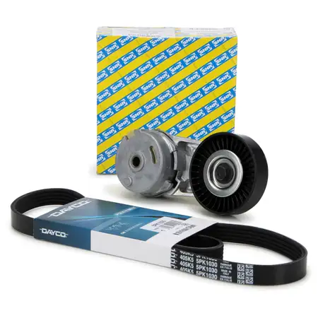 DAYCO Keilrippenriemen + SNR Spanner f&uuml;r OPEL Astra G Signum Vectra B C Zafira A B 2.0 2.2