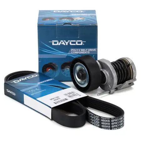 DAYCO 6PK1180 Keilrippenriemen + Riemenspanner f&uuml;r VW Polo 9N Ibiza 3 1 2 1.4/1.9 TDI