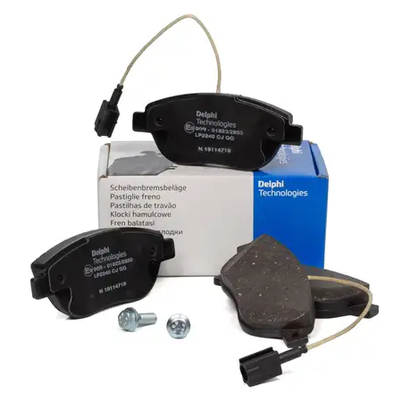 DELPHI Bremsbel&auml;ge + Wako f&uuml;r FIAT Bravo 2 Doblo Punto 199 Qubo OPEL Combo X12 vorne