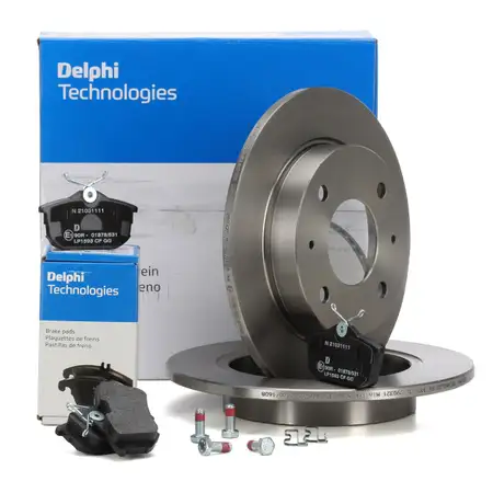 DELPHI Bremsscheiben + Bel&auml;ge f&uuml;r SMART ForFour 454 MITSUBISHI Colt 6 hinten