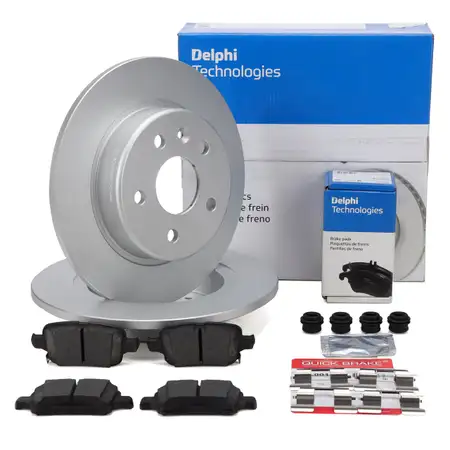 DELPHI Bremsscheiben + Bremsbel&auml;ge f&uuml;r OPEL Astra K mit TRW-System hinten