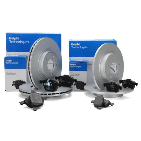 DELPHI Bremsscheiben + Bel&auml;ge f&uuml;r FORD Focus C-Max/C-Max DM2 Focus 2 vorne + hinten