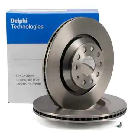 DELPHI BG3975 Bremsscheiben Satz f&uuml;r VW Golf 5 6 7 GTI/R Passat AUDI RS3 8P 8V 8Y hinten