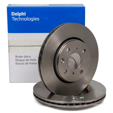 DELPHI BG3976 Brake Disc Set for CITROEN C1 1 2, PEUGEOT 107 108, TOYOTA Aygo B1 (front)