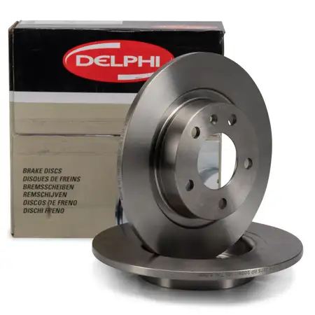 DELPHI BG4675 Bremsscheiben Satz f&uuml;r OPEL Adam 1.4 S Corsa D E 16 Zoll hinten