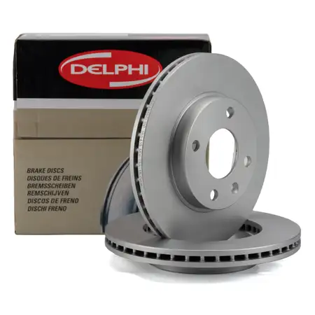DELPHI BG4818C Bremsscheiben Satz f&uuml;r OPEL Karl C16 1.0/LPG vorne 569130/13584676