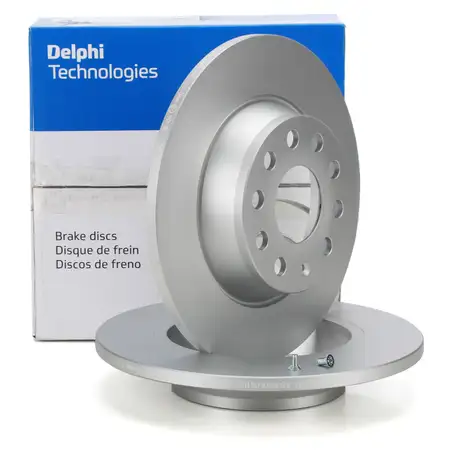 DELPHI BG5020C Bremsscheiben Satz f&uuml;r VW Golf 5 6 Passat B6/7 Tiguan Touran 8P 8U hinten