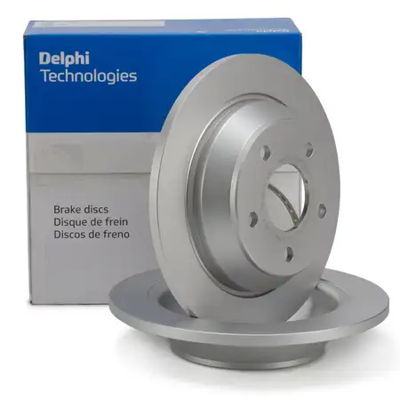 DELPHI BG5114C Bremsscheiben Satz f&uuml;r FORD Puma J2K CF7 hinten 2413300