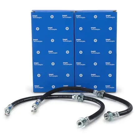 2x DELPHI Bremsschlauch Bremsleitung f&uuml;r OPEL Agila B SUZUKI Splash EX Swift 3 vorne