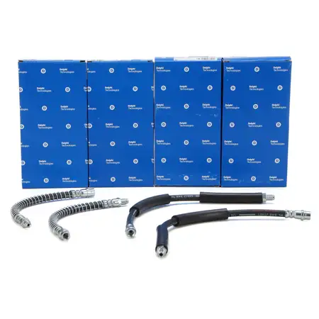 4x DELPHI Bremsschlauch f&uuml;r MERCEDES E-Klasse W211 S211 S-Klasse W220 CLS vorne + hinten