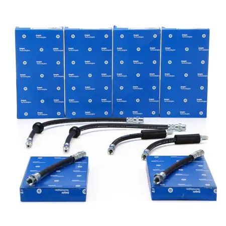 6x DELPHI brake hoses for BMW 3 Series E36 316-328i, 318tds, 325td/tds (front and rear)