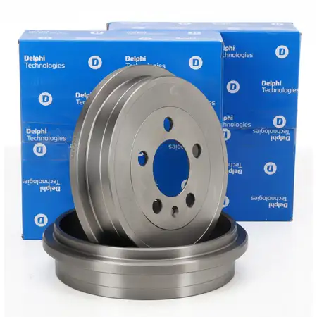 DELPHI BF463 Bremstrommeln Satz f&uuml;r VW Polo 4 5 Fox A2 Ibiza 3 4 Fabia 1 2 3 4 hinten