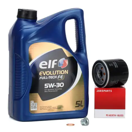 5L elf Full-Tech FE 5W30 Engine Oil HERTH+BUSS Oil Filter for NISSAN, MERCEDES, RENAULT, DACIA